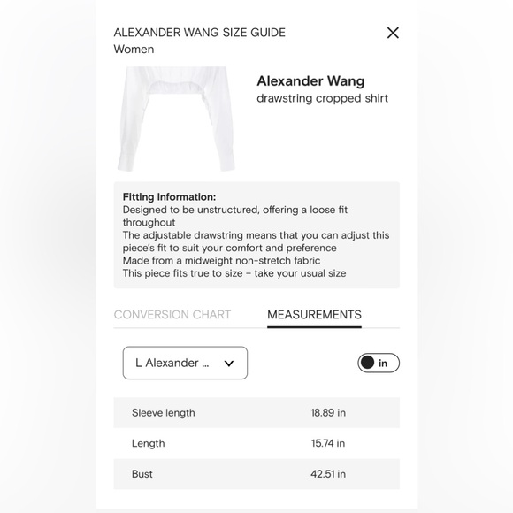 Alexander Wang Drawstring Cropped Shirt - Picture 10 of 11